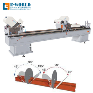 Double Head Cutting Vinyl Profile Window UPVC Window Machine