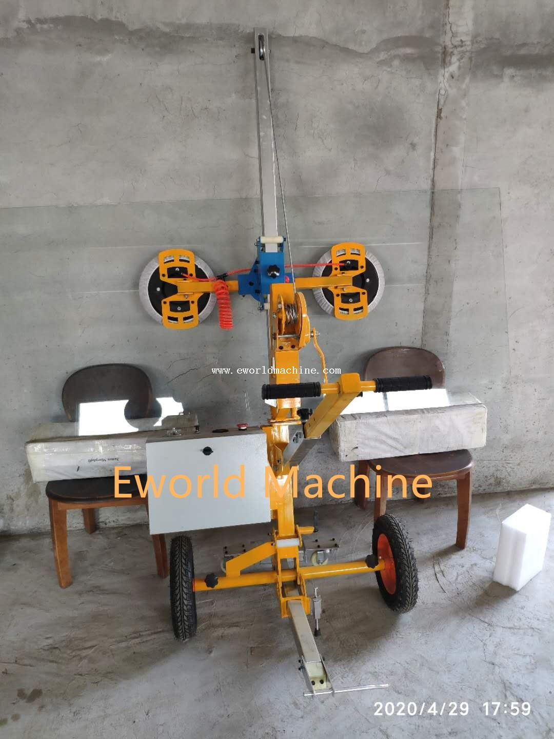 Two Suction Cup Flat Vacuum Glass Lifter 